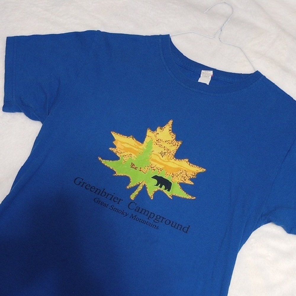 Greenbrier Campground Blue Kids Short Sleeve Tee